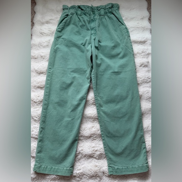 MOTHER The YOYO Ruffle Greaser Ankle Killing Time Deep Sea High-Rise Jeans-29 - Picture 6 of 16